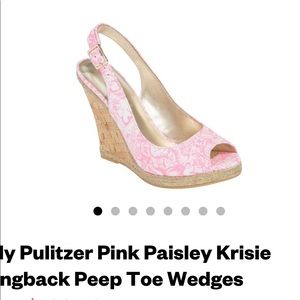 Lilly Pulitzer Pink Paisley Krisie Slingback Shoe